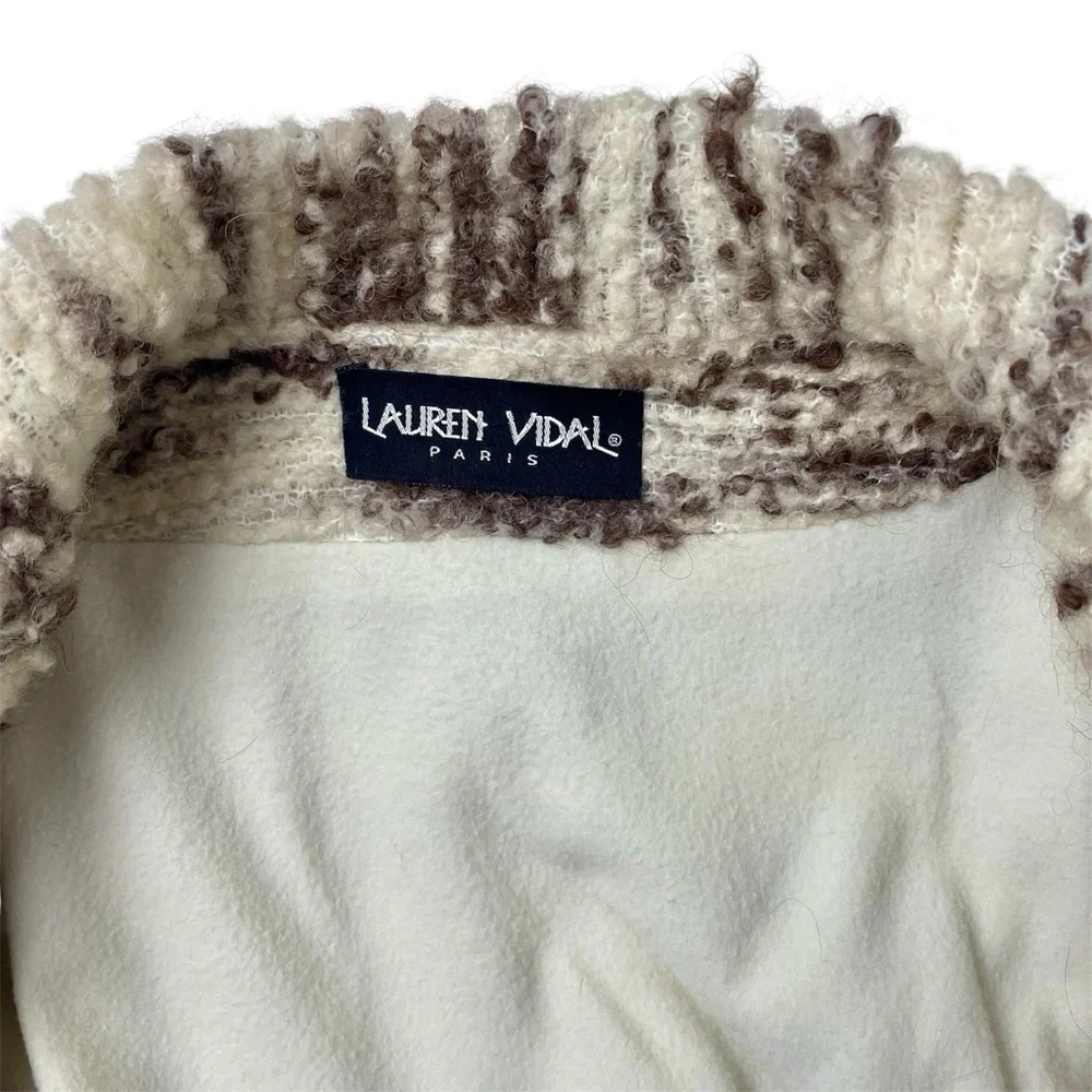 Lauren Vidal Paris Wool Blend Coat Size M Women’s Oversized Jacket Boho Western - Picture 5 of 11